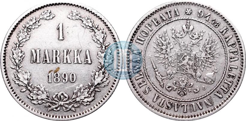 Picture 1 markka 1890 year L 