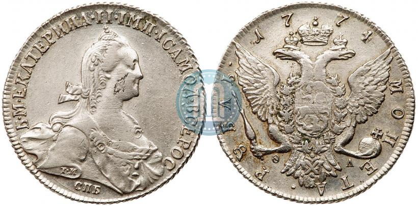 Picture 1 rouble 1774 year СПБ-ФЛ 