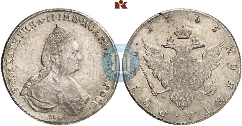 Фото 1 рубль 1785 года СПБ-ЯА 