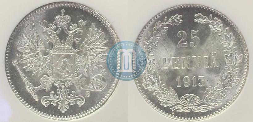 Picture 25 pennia 1913 year S 