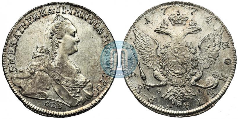 Фото 1 рубль 1774 года СПБ-ФЛ 