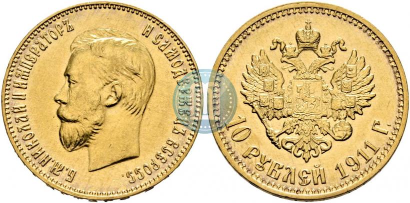 Picture 10 roubles 1911 year (ЭБ) 