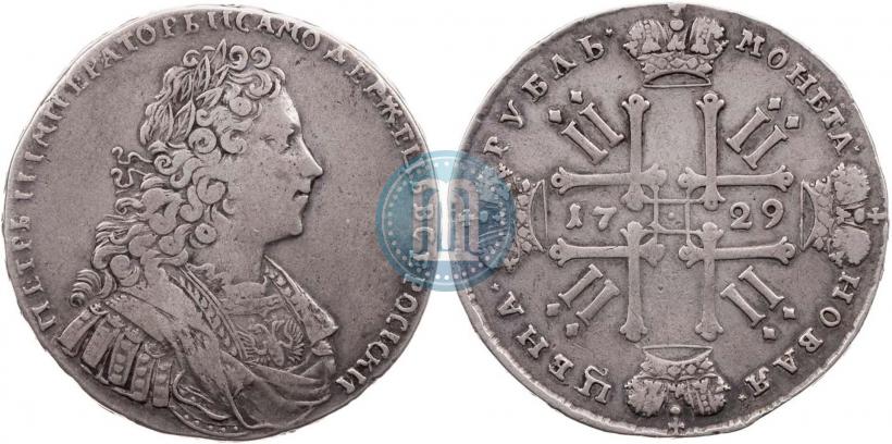 Фото 1 рубль 1729 года  "Тип 1728"