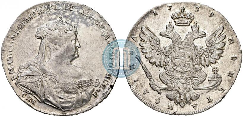 Picture Poltina 1739 year СПБ "Petersburg type"