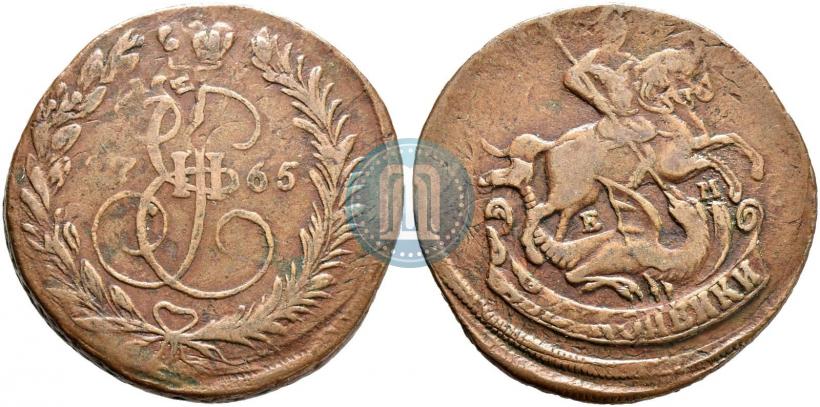 Picture 2 kopecks 1765 year ЕМ 