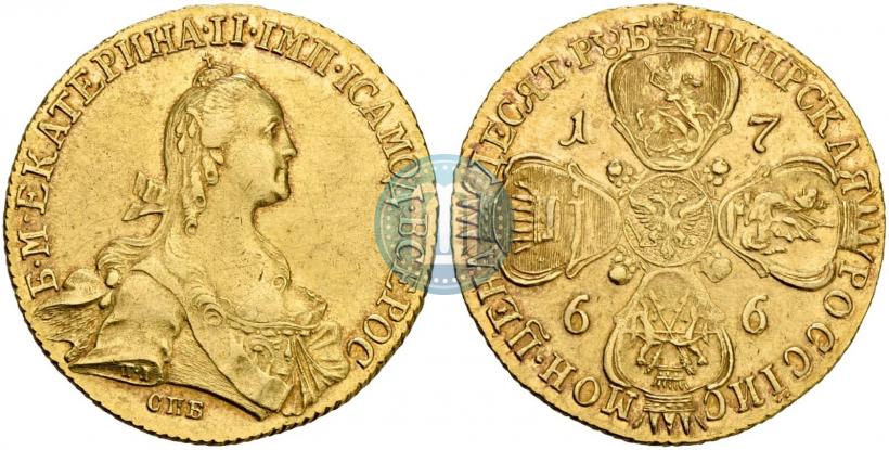 Picture 10 roubles 1766 year СПБ 
