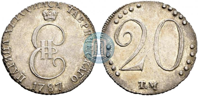 Picture 20 kopecks 1787 year ТМ 