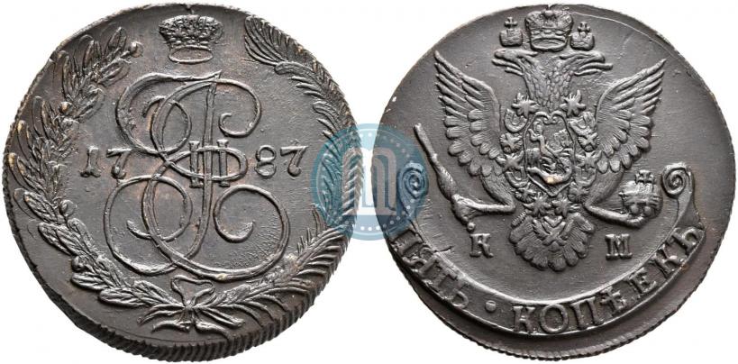 Фото 5 копеек 1787 года КМ 