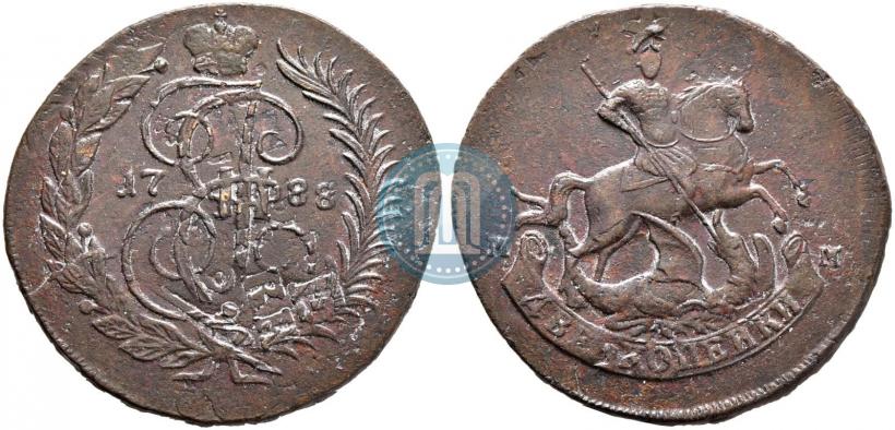 Фото 2 копейки 1788 года ММ 