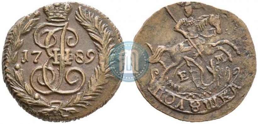 Фото Полушка 1789 года ЕМ 