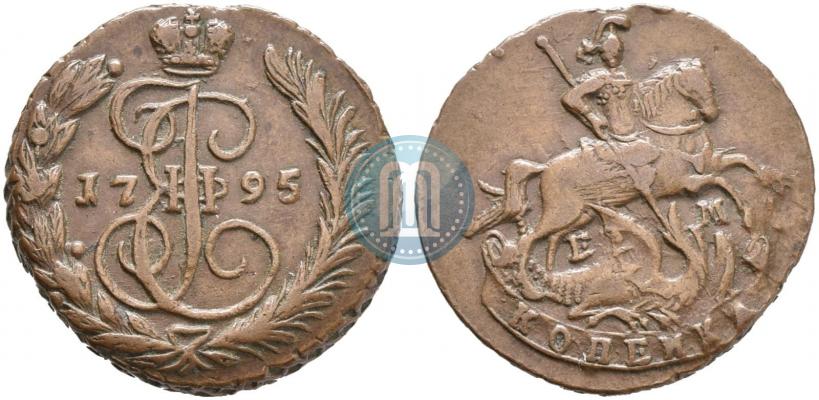 Picture 1 kopeck 1795 year ЕМ 