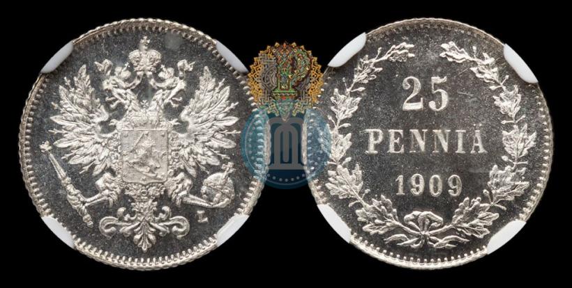 Picture 25 pennia 1909 year L 