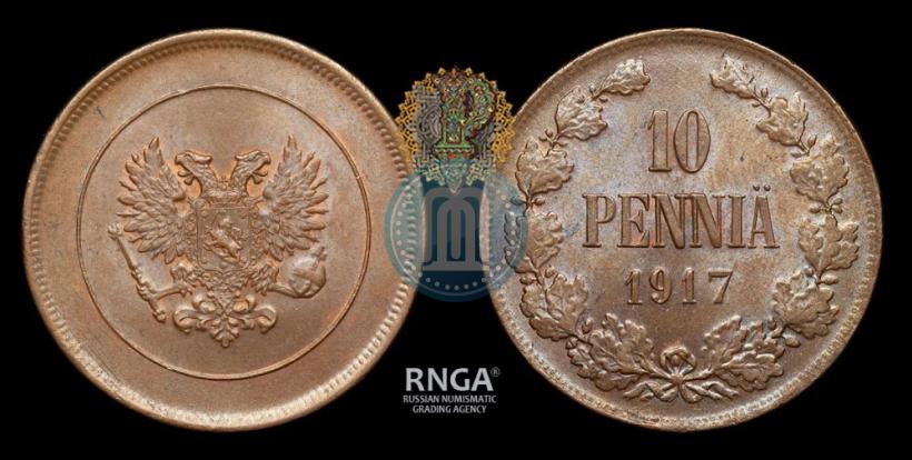 Фото 10 пенни 1917 года  