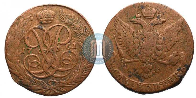 Picture 5 kopecks 1761 year  