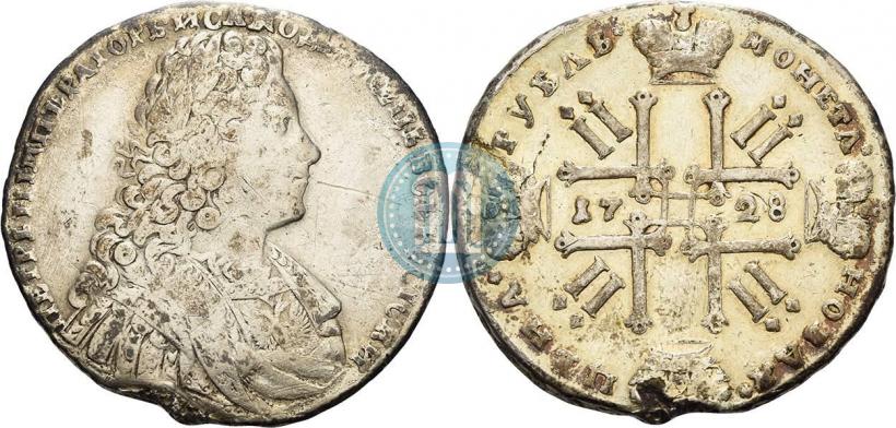 Фото 1 рубль 1728 года  "Тип 1728"