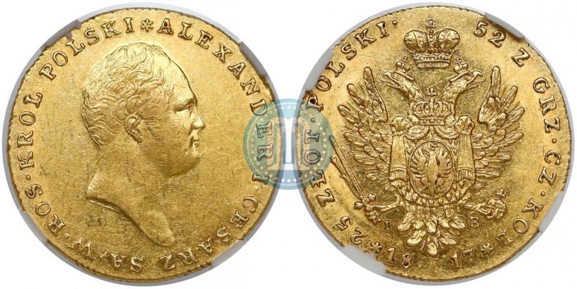 Picture 25 złotych 1817 year IB 