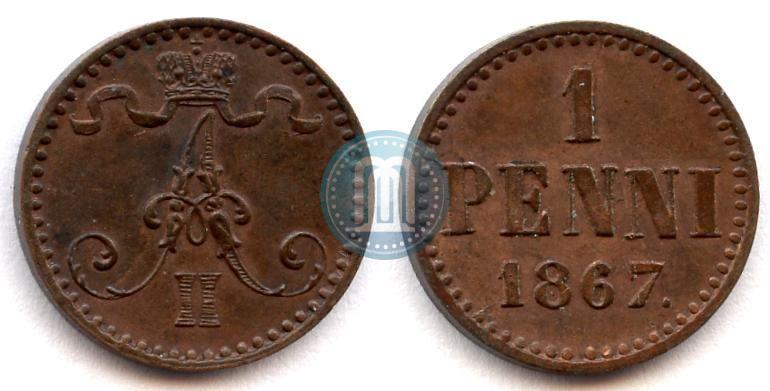 Фото 1 пенни 1867 года  