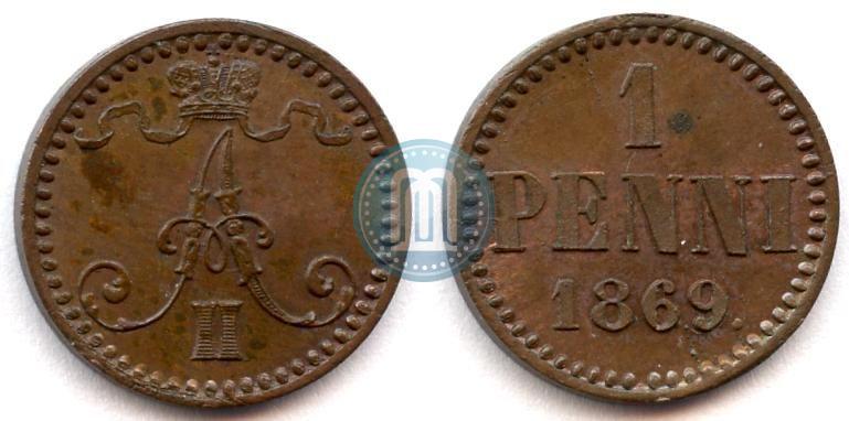 Picture 1 penni 1869 year  
