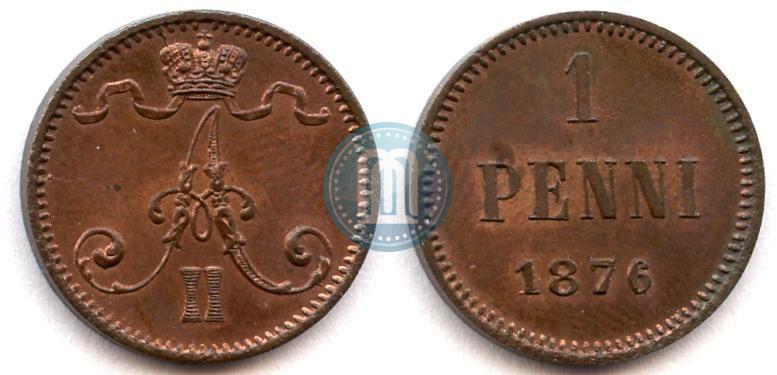 Фото 1 пенни 1876 года  