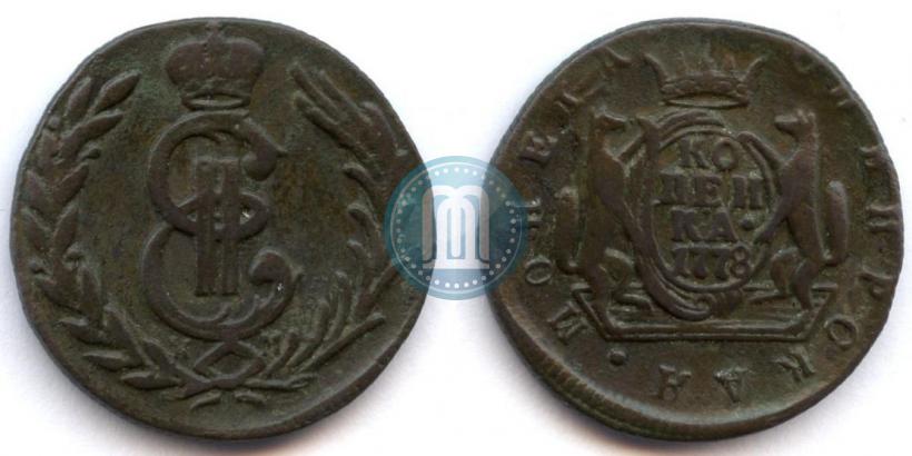 Фото 1 копейка 1778 года КМ 