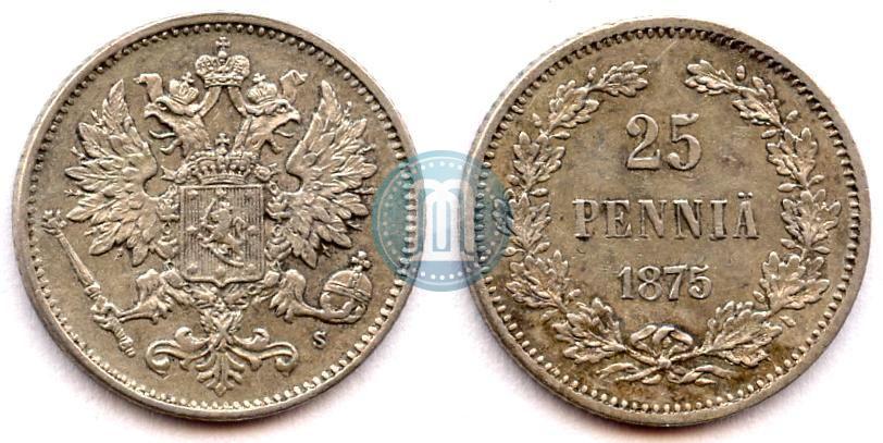 Picture 25 pennia 1875 year S 