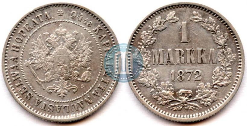 Picture 1 markka 1872 year S 