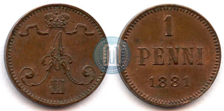 Фото 1 пенни 1881 года  