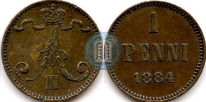 Фото 1 пенни 1884 года  