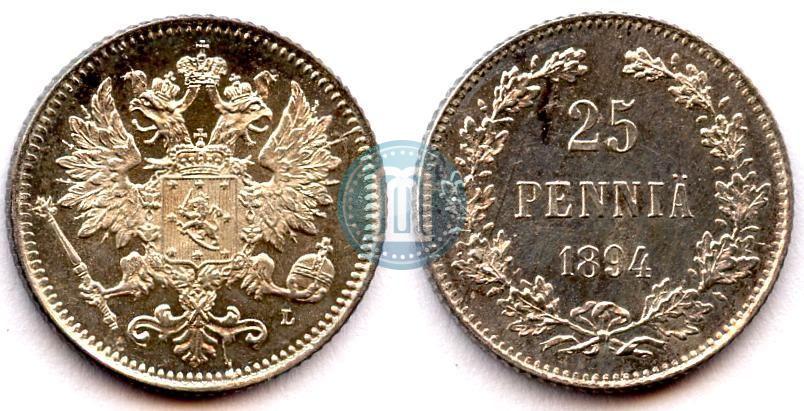 Picture 25 pennia 1894 year L 