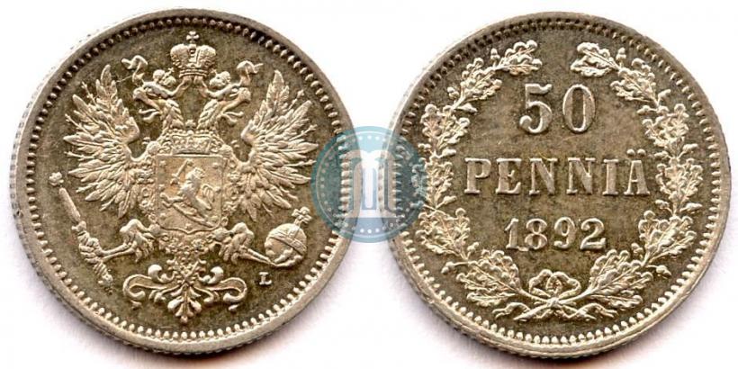 Picture 50 pennia 1892 year L 