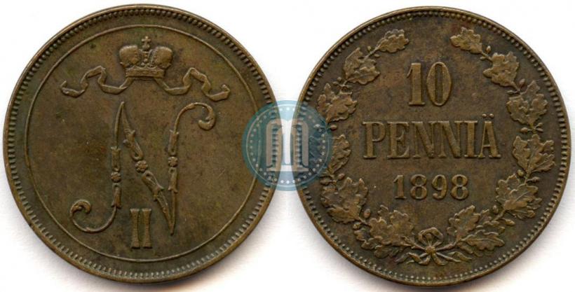 Фото 10 пенни 1898 года  