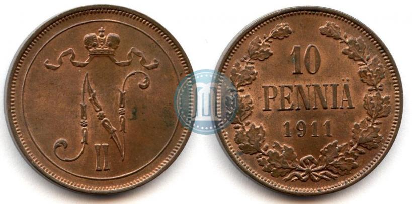 Фото 10 пенни 1911 года  