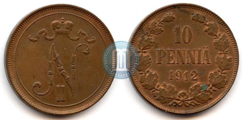 Фото 10 пенни 1912 года  