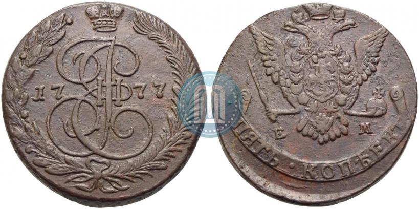 Фото 5 копеек 1777 года ЕМ 