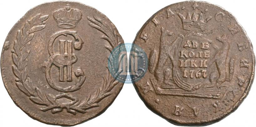 Picture 2 kopecks 1767 year  