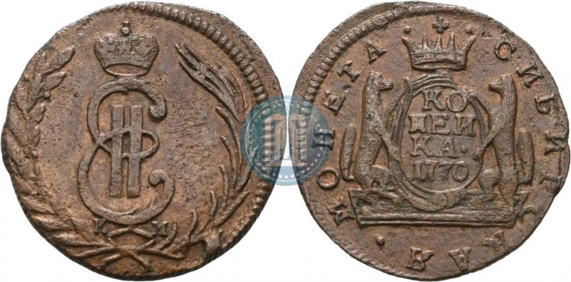 Picture 1 kopeck 1770 year КМ 