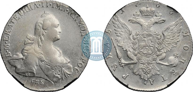 Picture 1 rouble 1766 year СПБ-ЯI 
