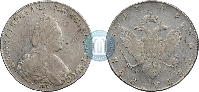 Picture 1 rouble 1786 year СПБ-ЯА 