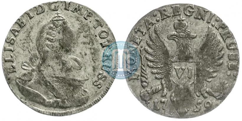 Picture 6 groszy 1759 year  