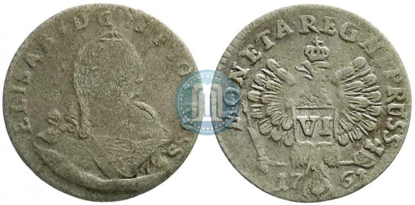 Picture 6 groszy 1761 year  