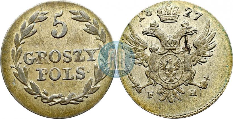 Picture 5 groszy 1827 year FH 