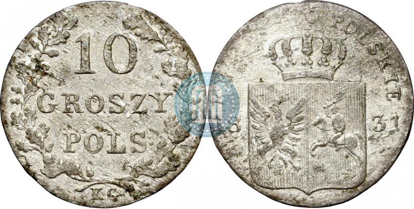 Picture 10 groszy 1831 year KG "Polish uprising"