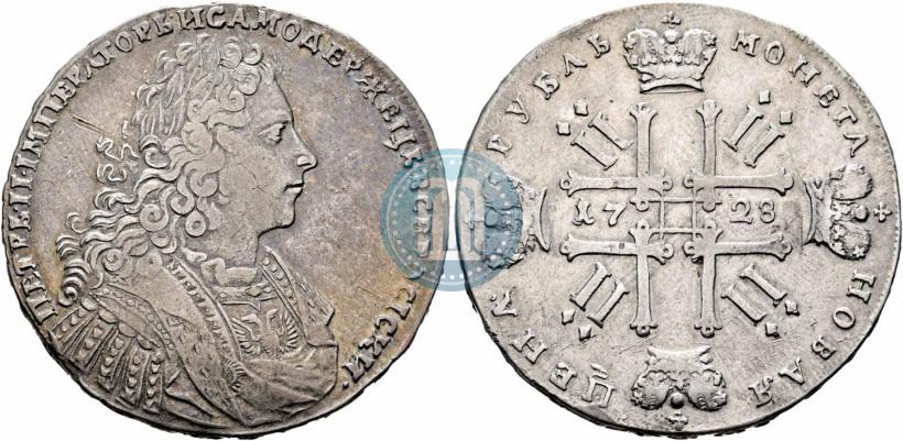 Picture 1 rouble 1728 year  "Type of 1728"