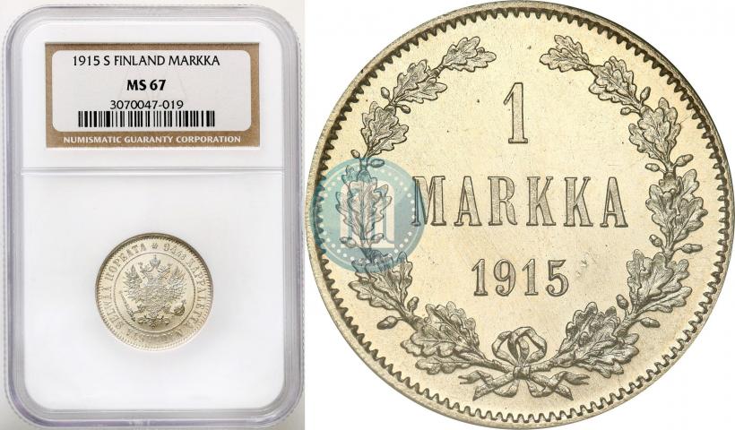 Picture 1 markka 1915 year S 