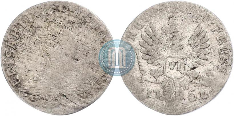 Picture 6 groszy 1761 year  