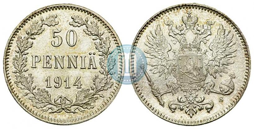Picture 50 pennia 1914 year S 