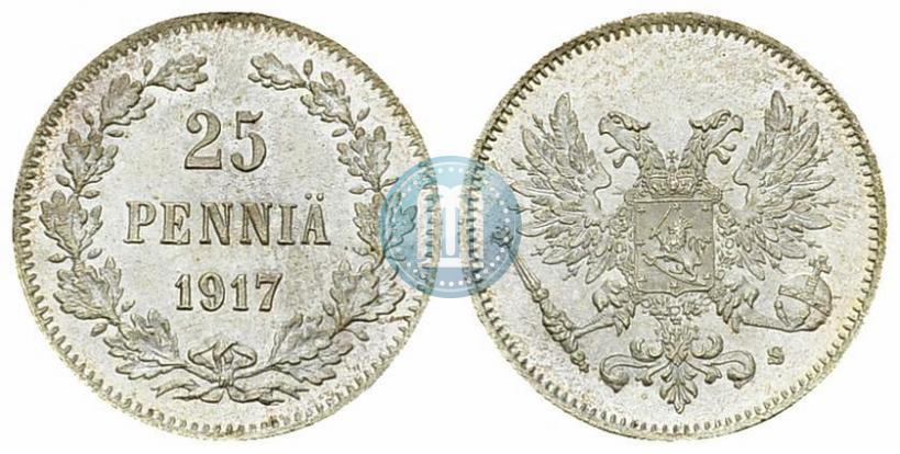 Picture 25 pennia 1917 year S 