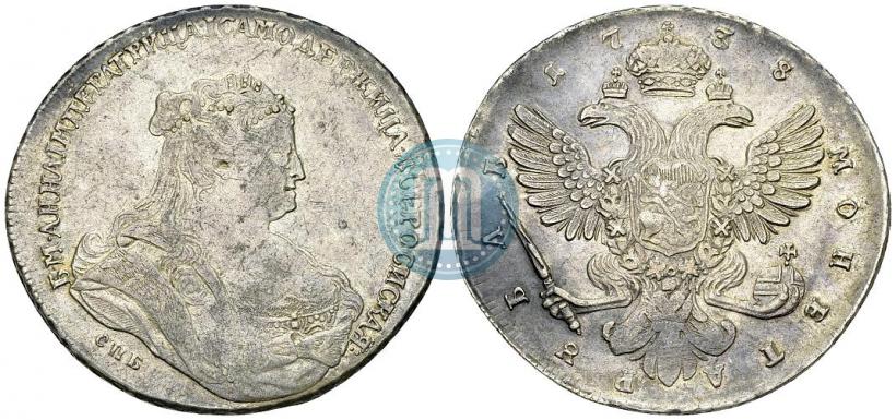 Picture 1 rouble 1738 year СПБ "Petersburg type"