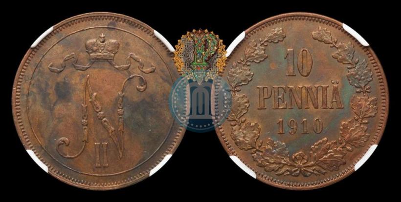 Фото 10 пенни 1910 года  