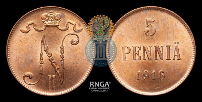 Фото 5 пенни 1916 года  